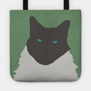 Abstract Cat on Green Tote