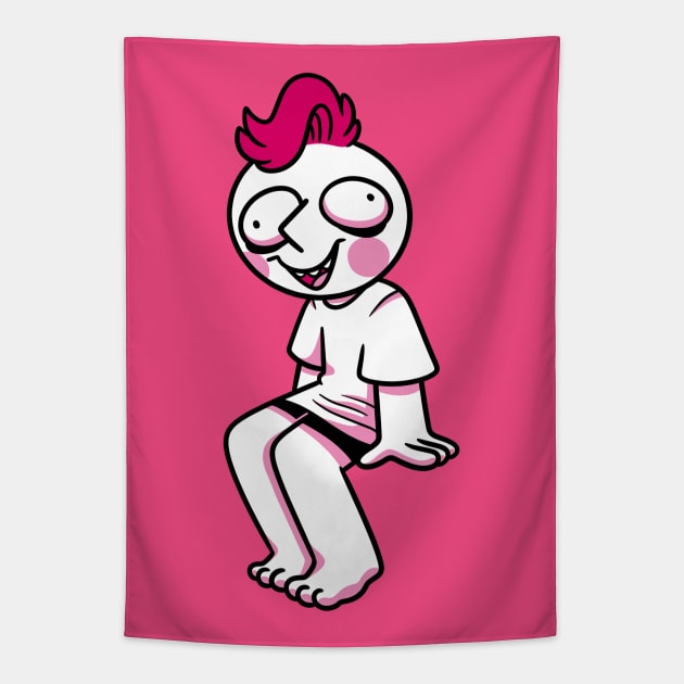 Pink Weirdo Tapestry by Get A Klu Comics