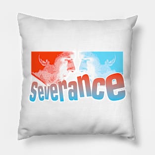 severance series Adam Scott and Britt Lower fan works graphic design by ironpalette Pillow