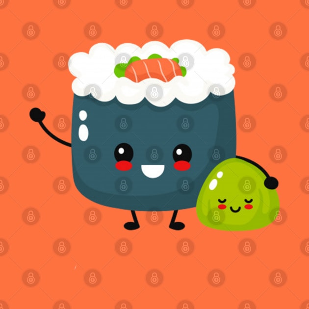 Cute sushi by Rakos_merch