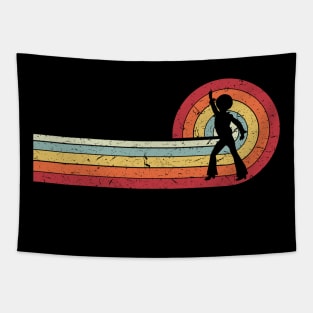 1970's Retro Style Disco Dancer Silhouette Disco Tapestry