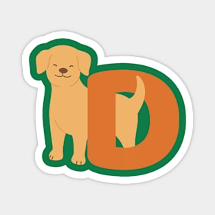 Animal alphabet D Magnet