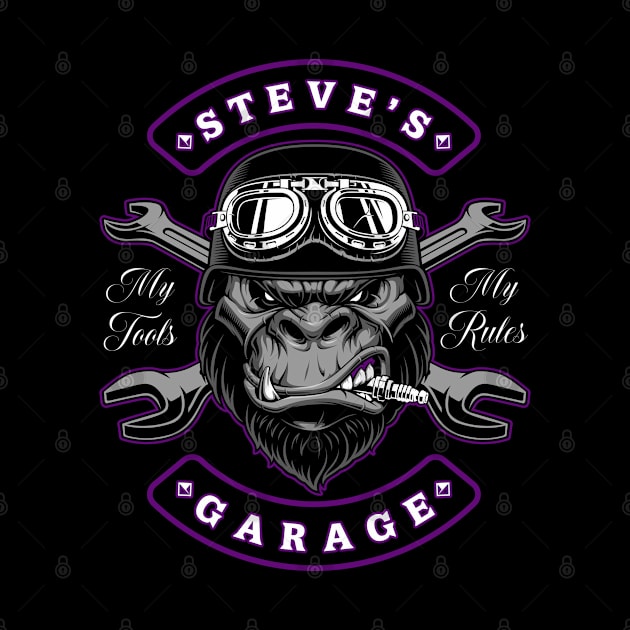 Steve's Garage Personalized Men's Gift by grendelfly73