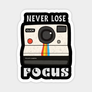 Photographer Never Lose Focus Vintage 70s Camera Magnet