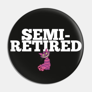 Semi-Retired Crazy Cat Purple Striped Cheshire Cat Pin