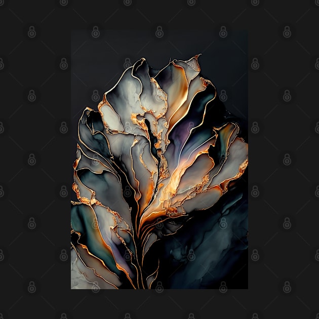 Tulip Triumph - Abstract Alcohol Ink Resin Art by inkvestor