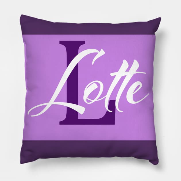 German Name "Lotte" Pillow by PandLCreations