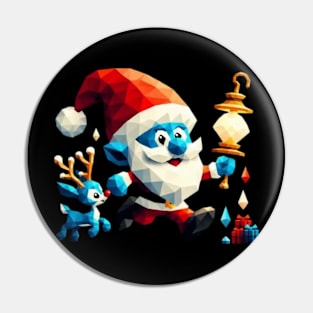 Christmas Santa with Lamp - i Pin