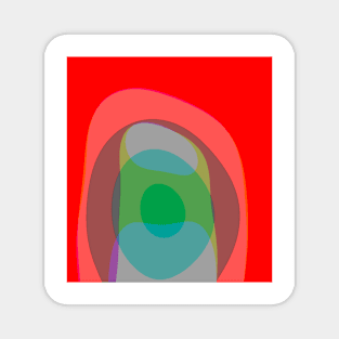 Abstract Colors In Red 210 Magnet