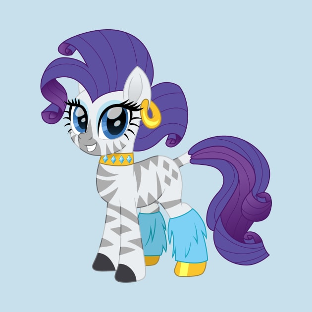 Rarity zebra by CloudyGlow