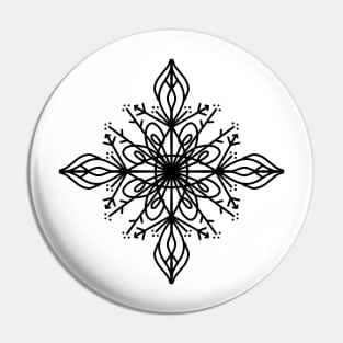 Single Geometric Snowflake Pin