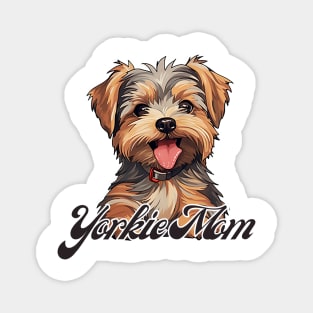 Yorkie Mom T-Shirt - Dog Lover Gift, Pet Parent Apparel Magnet