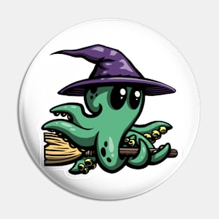 Octopus Witch Pin