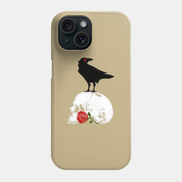 The Raven and the Red Rose Phone Case by RawSunArt