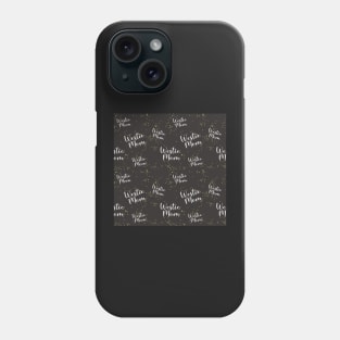 Westies mom black pattern Phone Case