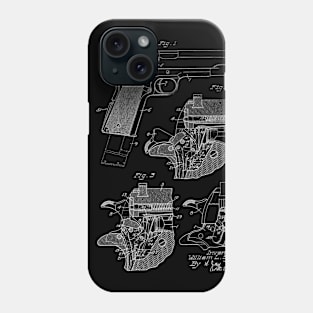 Automatic Firearm Vintage Patent Hand Drawing Phone Case