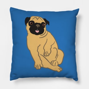 Adorable Fawn Pug Pillow