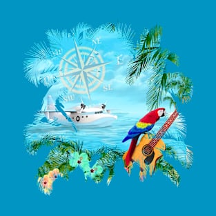 Beach Tropical Music T-Shirt