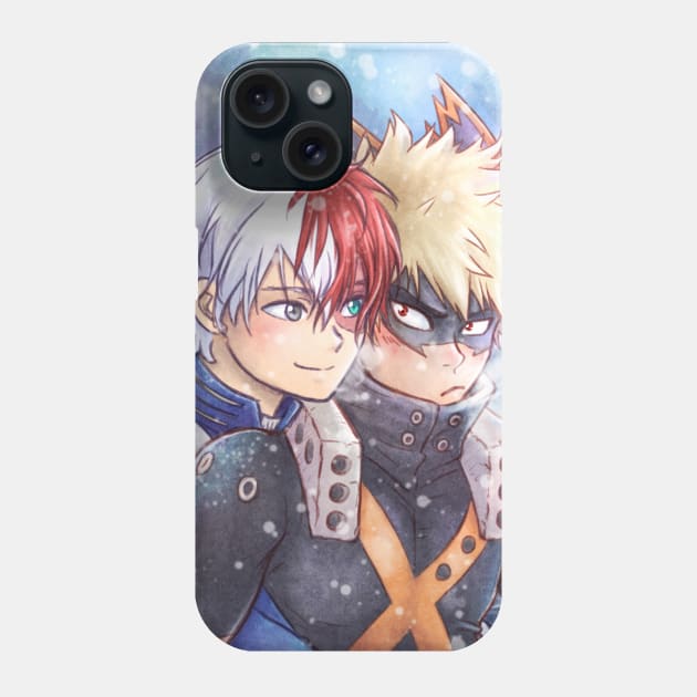 Todoroki x Bakugou Winter Phone Case by AmeNocturna