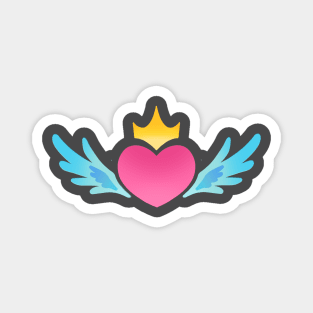 Winged Heart with Crown Magnet