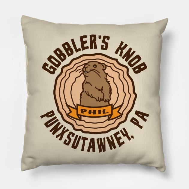 Punxsutawney Phil Pillow by Mike Ralph Creative