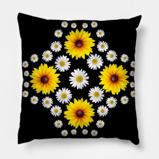 coneflower flower daisies blossoms daisy blooms floral Pillow