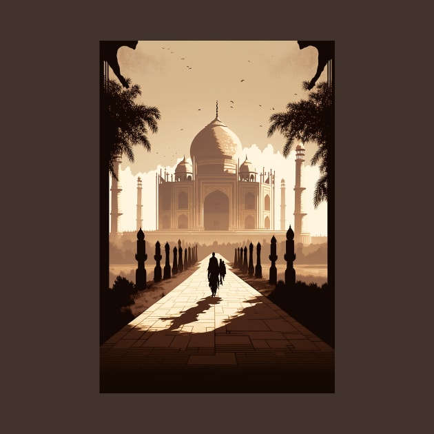 The Taj Mahal at Sunset by Abili-Tees