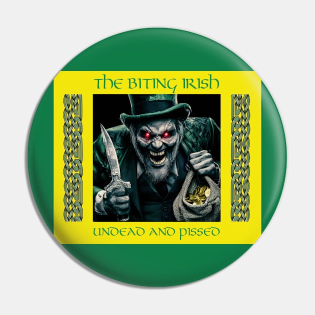 Biting Irish Pin by Dizgraceland