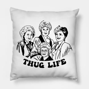 Vintage Girls Golden Thug Life 80's Retro Pillow