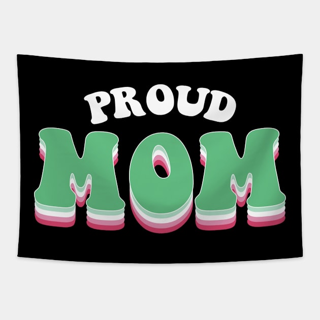 Proud Mom Abrosexual Pride Tapestry by mia_me