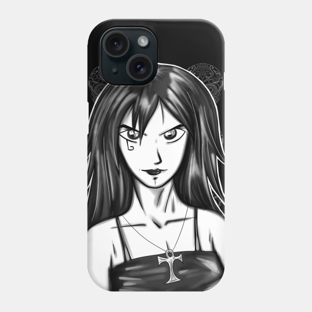 death from sandman skeleton girl ecopop Phone Case by jorge_lebeau