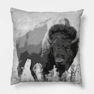 Wild Buffalo - American Bison Pillow