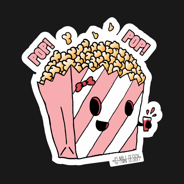 Cute little kawaii otaku japanese anime popcorn candy cinema cool shirt by MIWDesign