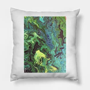 Abstract in Green IV Pillow