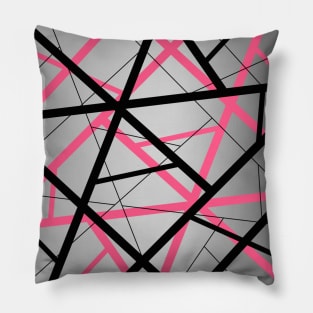 Pink/Silver/Black Pattern Pillow