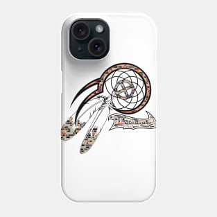 Camouflage Feathers (Black/Orange) Phone Case