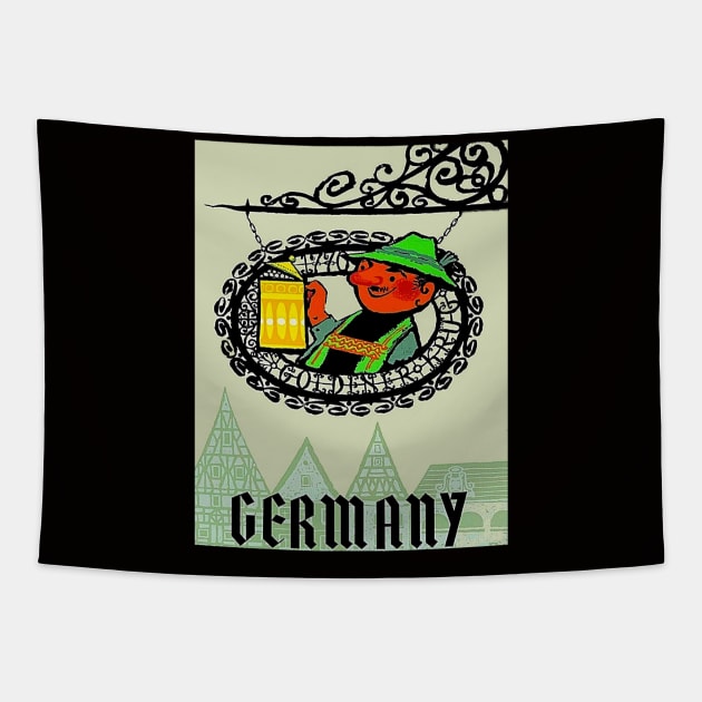 Germany Abstract Oktoberfest Travel and Tourism Advertising Print Tapestry by posterbobs