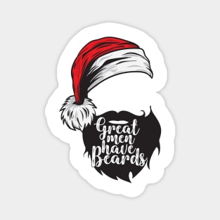 Mens Great Men Have Beards Santa Claus Hat Funny Christmas Xmas product Magnet