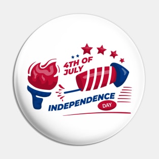 4th of July Patriotic Pin