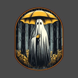 Vintage floral ghost halloween ghost in the forest gothic T-Shirt