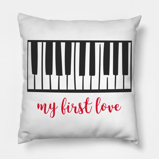Piano Was My First Love Pillow by DeliriousSteve