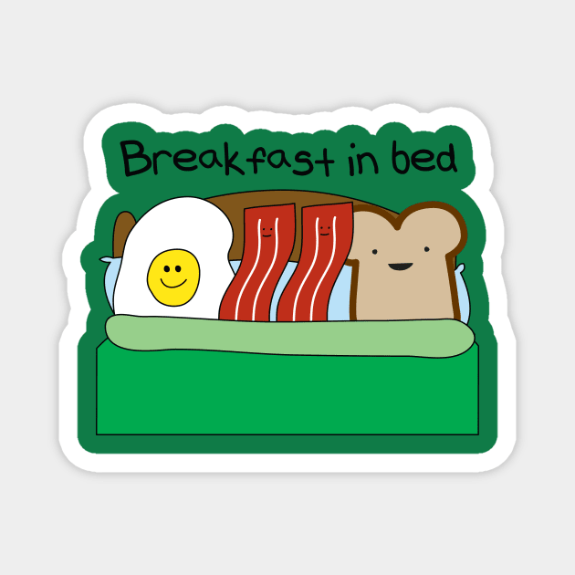 Breakfst in Bed Magnet by toddgoldmanart