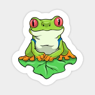 Frog on Leaf Magnet