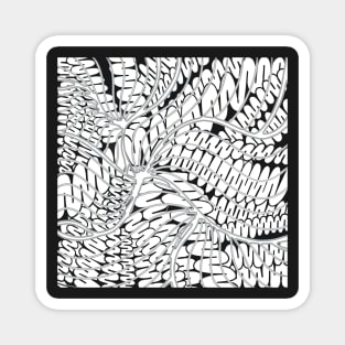 Black and White Squiggle Cyclone Magnet