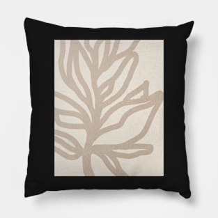 Neutral plant, Line art Pillow