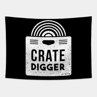 Vintage Vinyl Crate Digger // Retro Vinyl Record Collector Tapestry