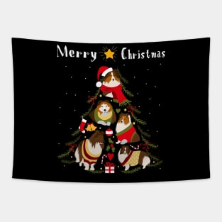 Shetland Sheepdog Sheltie Christmas Tree Tapestry