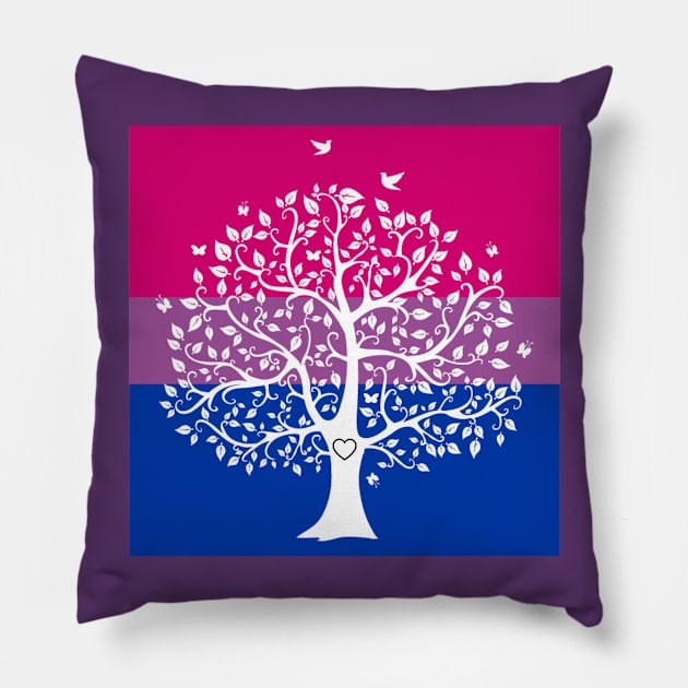 GGA Logo with Bi-Pride Flag Pillow by Grace's Grove Audio