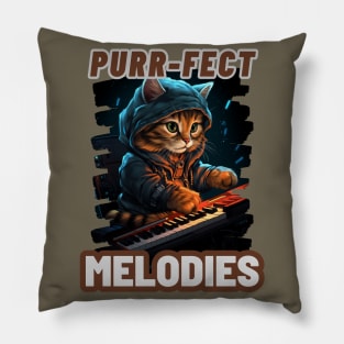 Captivating Keyboard Cat: "Purr-fect Melodies" Pillow