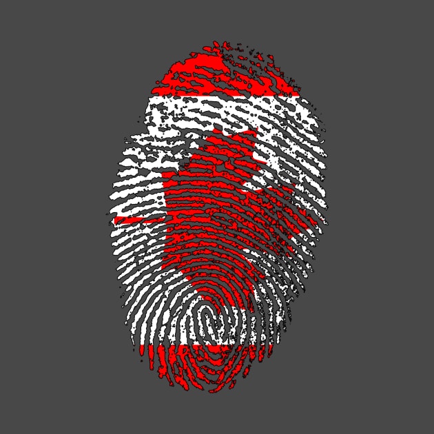 Canada Flag - Canadian Flag - CA Flag Fingerprint by Printaha